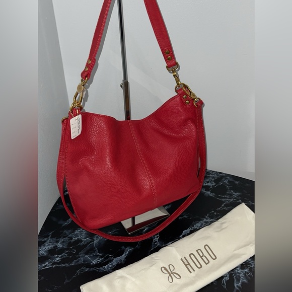 HOBO Handbags - HOBO Crossbody PIER Shoulder Bag Scarlet Red Soft Leather AUTHENTIC NWT